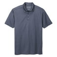 thumbnail image 5 of Yellow Rooster Mens Short Sleeve Heathered Silk Touch Polo Navy Heather XL, 5 of 7