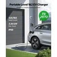 thumbnail image 2 of VEVOR Level 1&2 EV Charger 16A Portable Charger 120V 240V 25 ft Cable LED Indicator, 2 of 9