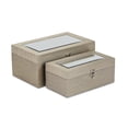 thumbnail image 4 of Fidela Set of 2 Soft Gold Vinyl Boxes, 4 of 7