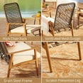 Patio Bistro Set High Back Outdoor Wicker Furniture Sets Modern Rattan