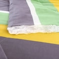 thumbnail image 4 of HGmart Yellow Stripe King 3 Piece Comforter Set, Microfiber Filling, Luxury Soft Breathable Bed Set for All Seasons, 4 of 5