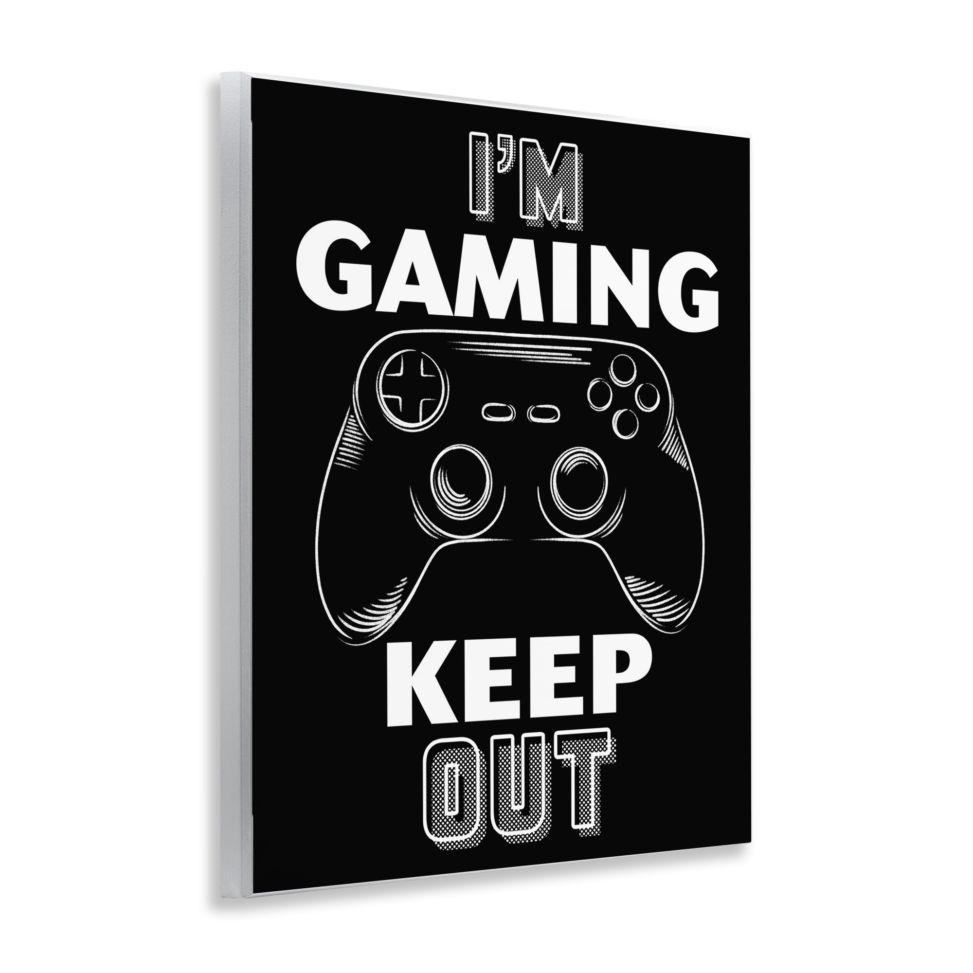 Stupell Industries I'm Gaming Keep Out Wall Plaque Art, design by Marcus Prime