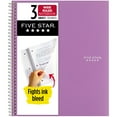 thumbnail image 3 of (22 pack) Five Star Spiral Notebook + Study App, 3 Subject, Wide Ruled, 8" x 10.5", Amethyst, 3 of 8