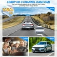 thumbnail image 6 of Tgbvmt Dash Cam 3.0 Inch Screen 1080P, Front, Inside and Rear 170° Wide Angle, Infrared Night Vision, Auto Loop Recording, Parking Monitoring for Complete Vehicle Coverage, 6 of 9