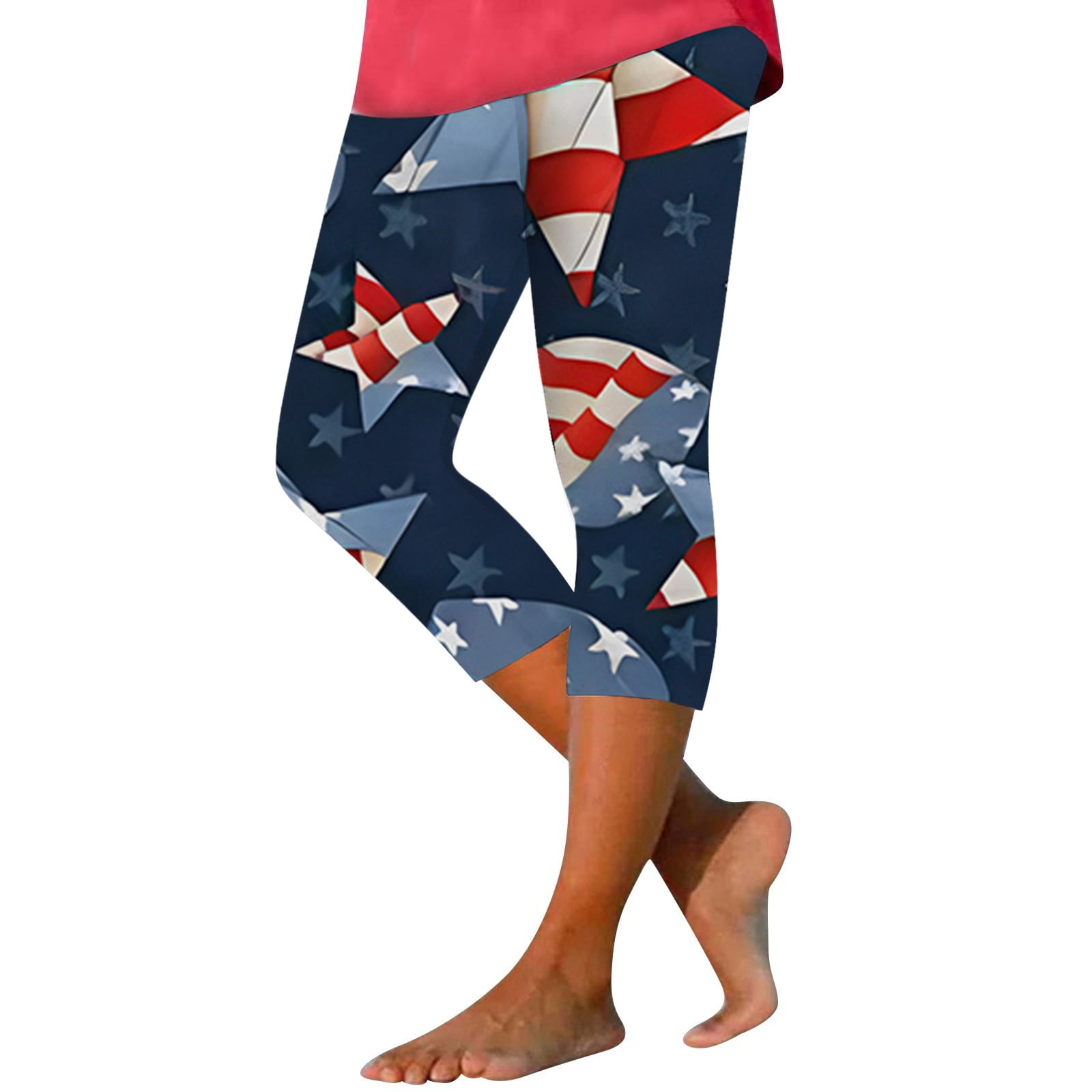 TOWED22 Patriotic Cute Leggings Fourth of July Stars & Stripes ...