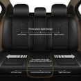 thumbnail image 7 of DIKSOAKR Car Seat Covers Fit for Ford Fiesta 2011-2019 Full Set Seat Cover Waterproof Faux Leather Compatible Airbag Automotive Cushion Protector(5 Seats, Black), 7 of 7