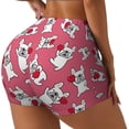 thumbnail image 2 of Kdxio French Bulldog Print Workout Shorts for Women Seamless Soft Smooth Gym Yoga Scrunch Active Shorts, 2 of 9