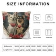 thumbnail image 5 of BANET Dog Pillow Covers - Dogs with Heart Shape Pillow Cases Romantic Love Pillowcases Valentines Cushion Case White, 5 of 5