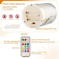 thumbnail image 4 of Grey White Marble Flameless Candles with Remote Timer LED Battery Operated Flickering Candle Light for Festival Wedding Home Party, 4 of 7