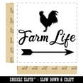 thumbnail image 2 of Farm Life Rooster Arrow Weathervane Self-Inking Rubber Stamp Ink Stamper - Blue Ink - Large 1-1/2 Inch, 2 of 7