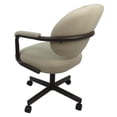 thumbnail image 3 of 4 - Swivel Metal Dining Caster Chair M-70 - Ocean Beige Vinyl on Coffee Chairs, 3 of 3