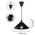 thumbnail image 2 of KAYYELAMP 1 Pcs Ceiling Light Convert Pendant E26 Base Connections Dia 11.8" Black Cone Shade & Base 3.2ft Cord Conversion Kit for E26 Spot Lamp Industrial Style, 2 of 4