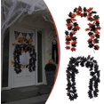 thumbnail image 1 of Hoja de arce de Halloween, hojas de arce artificiales para colgar en la pared para el otoño y el otoño - decoración interior o exterior - decoración de bodas (B, 2 piezas), 1 of 2