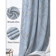 thumbnail image 6 of Blue Branches Blackout Curtains 54 Inch Length 2 Panels Set for Living Room Bedroom, Vintage Art Farmhouse Room Darkening Window Curtains Thermal Insulated Black Out Curtain 52"x54", 6 of 8