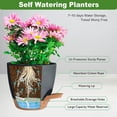 thumbnail image 4 of Katinyos 5Pack Self Watering Plant Pots with Drainage Hole and Water Storage, 7/6.5/6/5.5/5 inch Self Watering Planters, Self-Watering Indoor Planters for Flower, Plants, Herbs, Cactus, 4 of 9