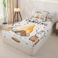 thumbnail image 2 of catabedysis Cute Camping Zipper Full Size Comforter Sets with Fitted Sheet and 2 Pillowcases For Girls,Kawaii S'Mores Print Zipper Bedding Set,Multicolor,Light Gray Reversible,4-Piece, 2 of 7