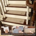 thumbnail image 3 of JAATOP Stair Treads, 28" x 9", 15 Pcs, Machine Washable Stair Carpets for Wooden Steps, Non-SLip, Beige, 3 of 9