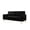 Black, variant on 65-Inch Navy Velvet Loveseat Sofa with Cushions, Modern Minimalist Metal Legs, Comfortable 2-Seater for Living Room or Bedroom, Stylish Soft Fabric Couch
