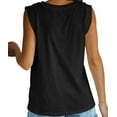 thumbnail image 2 of Loose Fit Casual Crew Neck T Shirts Basic Tee Tops Summer Sleeveless Women's Tank Top, 2 of 6