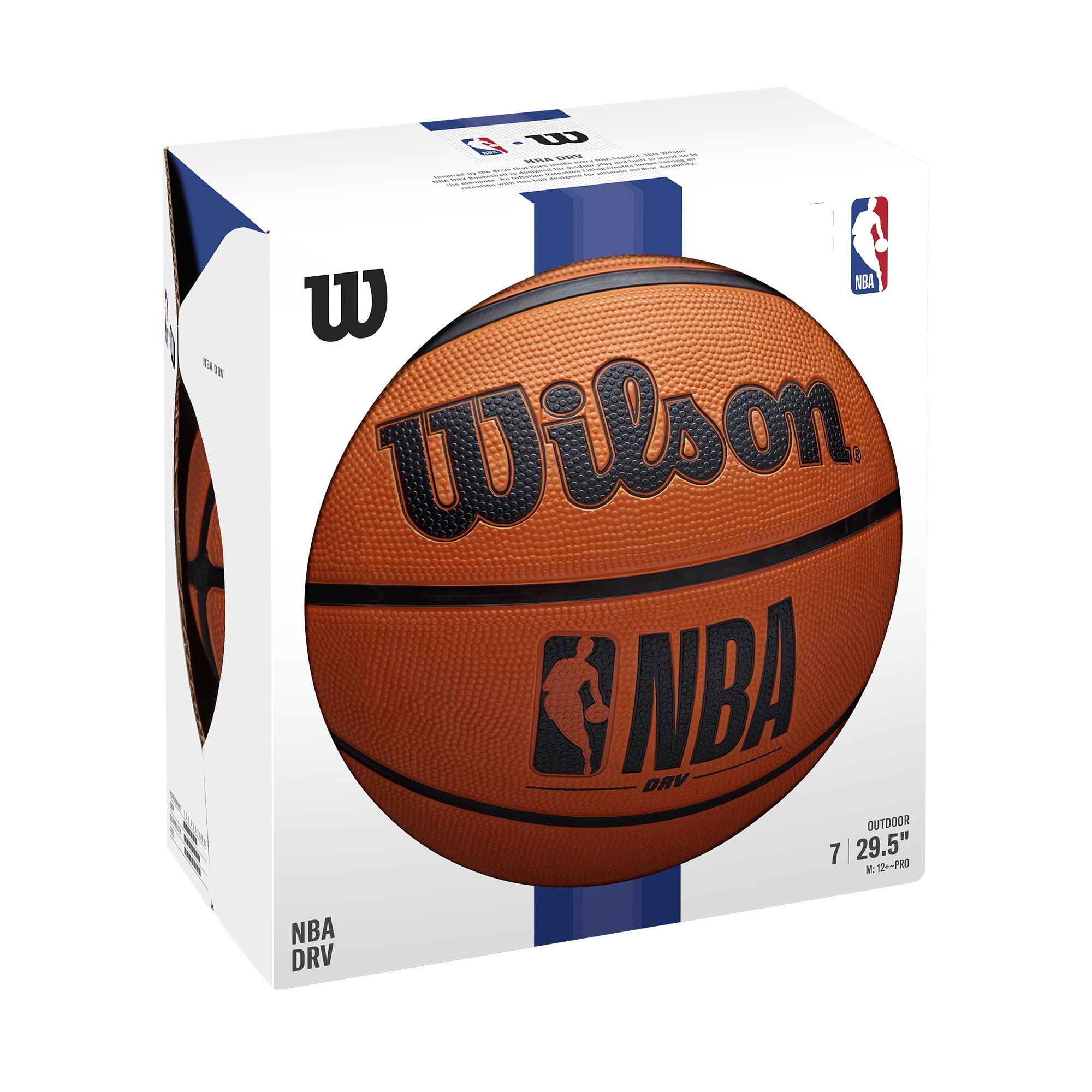 Wilson NBA DRV Outdoor Basketball - Brown, Size 6 - 28.5"