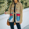 thumbnail image 1 of Chaqueta vaquera Retro de manga larga con bolsillo y solapa para mujer, chaqueta Retro holgada de lana con costuras vaqueras Vintage, novedad de 2023, 1 of 5