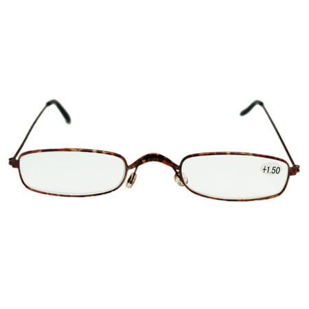 Extra Narrow Lenses With pink Hue Frame Reading Glasses (+1.50)