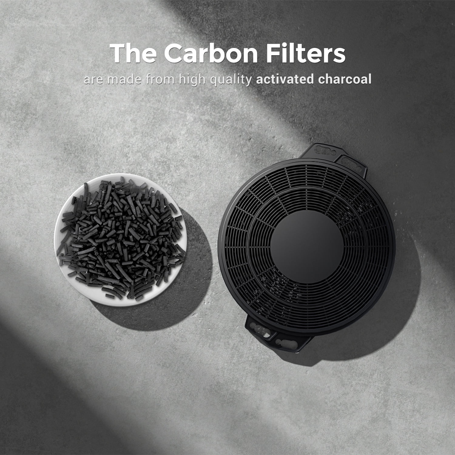 CIARRA CA006CF Carbon Filters, Replacement Charcoal Filters for CIARRA Range Hood, 2PCS/Pack