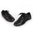thumbnail image 3 of Missfiona Jazz Leather Lace-up Practice Dancing Shoes for Women Split Sole(10,Black), 3 of 7