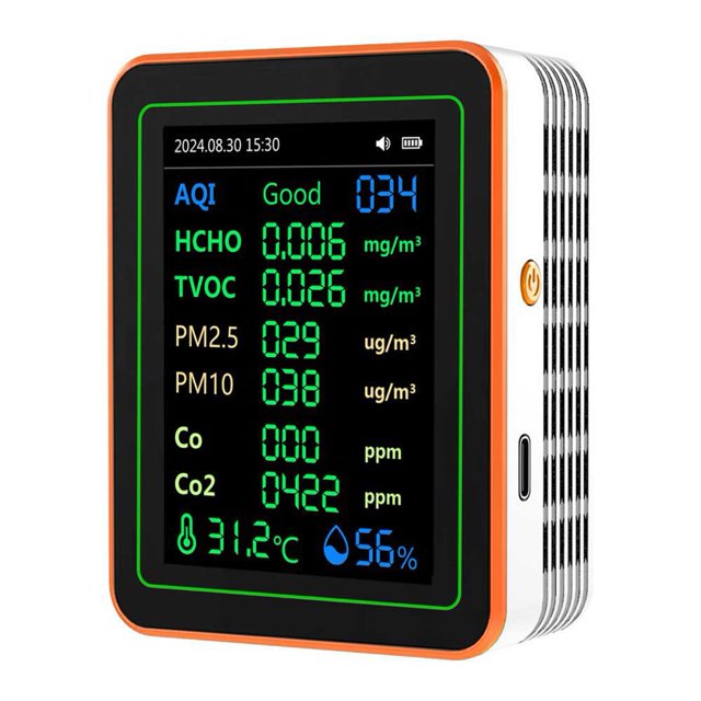 12 in1 Carbon Dioxide Monitor PM2.5/TVOC Air Quality Temperature&Humidity Tester