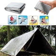 thumbnail image 5 of Mantas térmicas de emergencia (paquete de 2), plateadas 82.6'x55', equipo de supervivencia para adultos y niños, mantas reflectantes de Mylar, 5 of 5