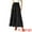 Black, variant on Women Elastic Waist Tiered Smocked Flowy Maxi Skirt XL Black