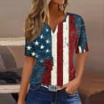 thumbnail image 2 of VerPetridure American Flag Shirt Women 4th of July Patriotic T Shirt Funny Stars Stripes Graphic Tee Independence Day T-Shirt Top, 2 of 5