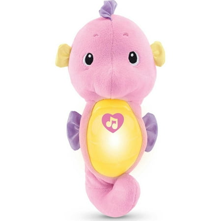 Fisher-Price Soothe N&#39; Glow Crib Toy - Seahorse Pink