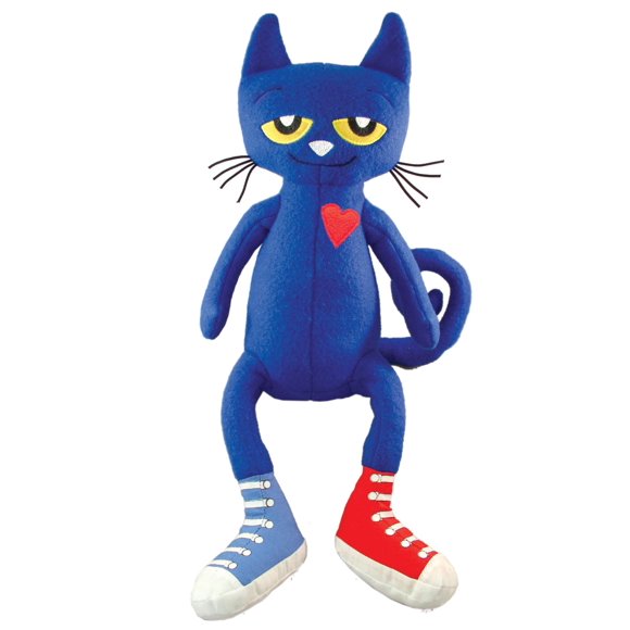 Muñeco de peluche Pete the Cat de MerryMakers, 14,5 cm, azul