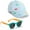 Blue, variant on Baseball Cap and Sunglasses Set for Boys and Girls 2-8 Years Old, Cute Dinosaur Sun Hat Trucker Cap UV Protection Kids Sunglasses