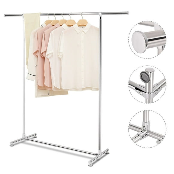 Heavy Duty Stainless Steel Garment Rack Clothes Hanging Drying Display Rail