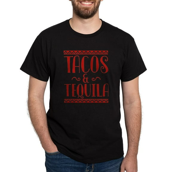 CafePress - Tacos And Tequila Dark T Shirt - Men's Classic Graphic Cotton T-Shirt