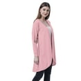 thumbnail image 3 of Moomaya Cardigan Long en Coton à Manches Longues Hi-Lo pour Femmes, 3 of 7