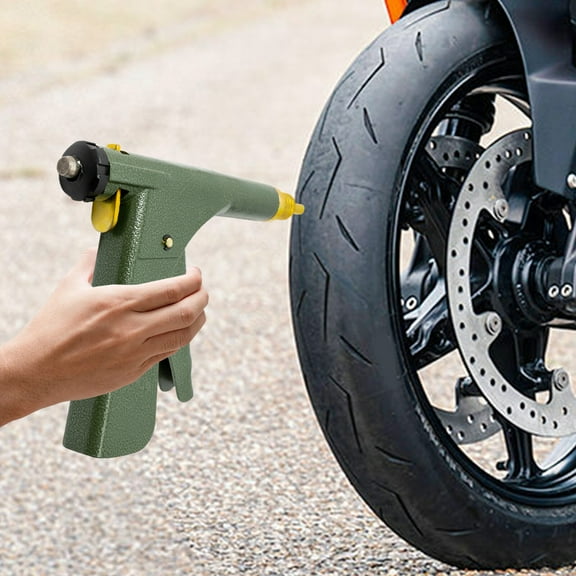 Tubeless Tire Tyre Puncture Repair Tool w/ Tire Mushroom Plugs Vacuum Gun Kit Car Tire Plugger
