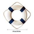 thumbnail image 2 of LSLXA Lifebuoy Wall Hanging Decor Life Preserver Ring Decorative Mediterranean Style Decoration Nautical Pool Safety Ring with Bands Beach Decorating, 2 of 6
