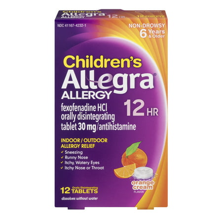 Allegra Children's Orally Disintegrating Tablets, Orange Cream