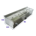 thumbnail image 2 of INTBUYING 5 Pans LP Gas Food Warmer Stove Bain-Marie Buffet Heating Steam Table with Pressure Reducing Valve, 2 of 5