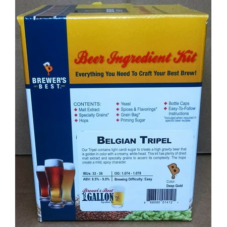 Brewer's Best One Gallon Home Brew Beer Ingredient Kit (Belgian (Best Home Brew Lager Kit)