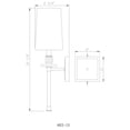 thumbnail image 3 of Z-Lite Sophia Transitional Steel Wall Sconce in Rubbed Brass and Beige, 3 of 7