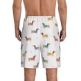 thumbnail image 2 of Mens Pajama Pants - Cool Dachshund Dog Puppy Bone Sleep Shorts Mens Pajama Shorts, Comfy Pj Pants for Mens Lounge Shorts, 2 of 5