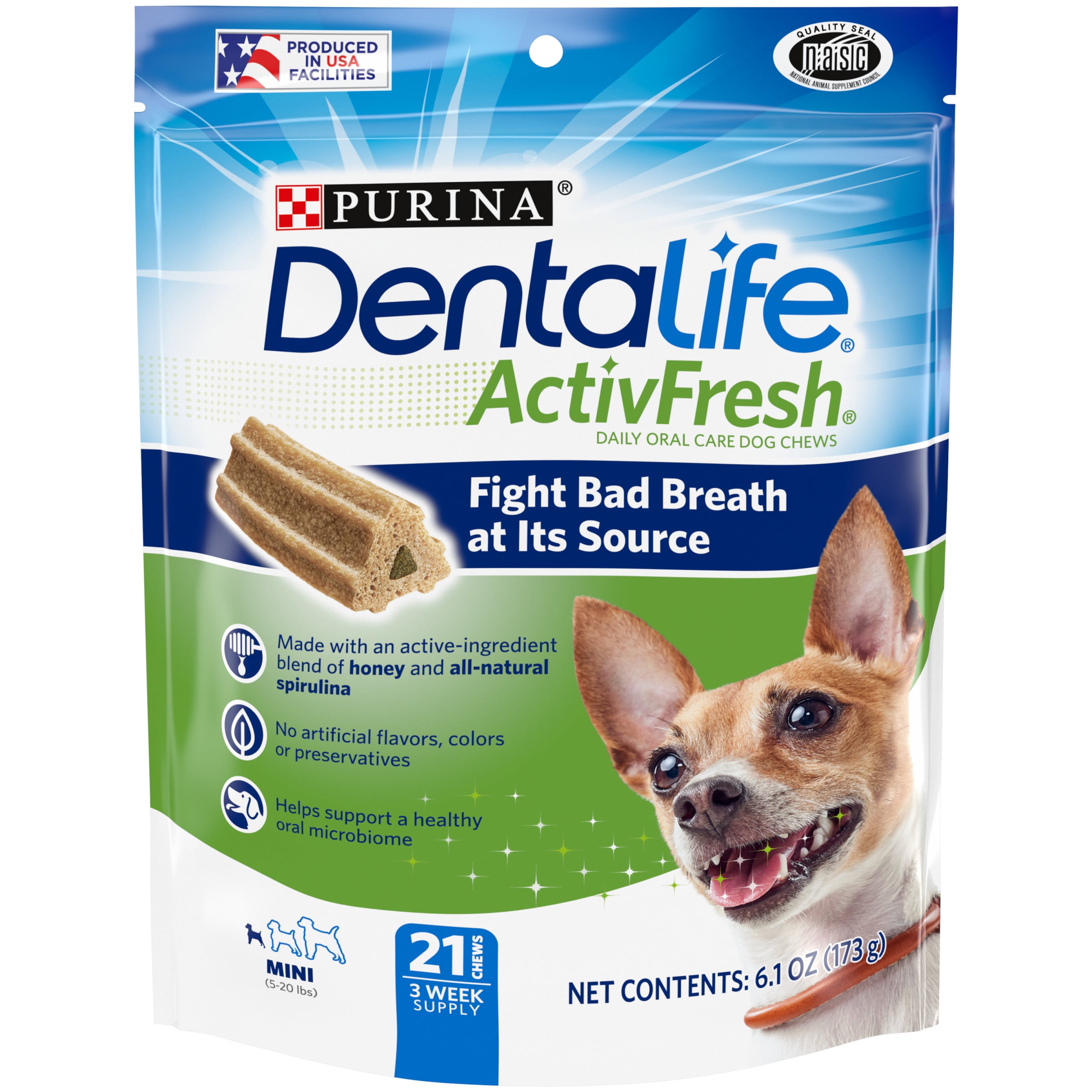 Purina DentaLife Dental Treats Variety Pack for Dogs, 6.1 oz Pouches (4 Pack)