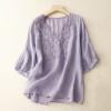 thumbnail image 1 of T-shirts Unis pour Femmes Mode Femmes Décontracté Manches Courtes Col Rond Coton Hauts Irréguliers Unis Blouse Hauts Décontractés pour Femmes Chemises Manches Courtes pour Femmes, 1 of 6