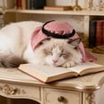 thumbnail image 4 of Kozzylandra Pet Arab Headwrap,Traditional Middle Eastern Arabian Style Head wrap & Necklace Set for Cats Dogs Party Photo Prop Accessories & Halloween Dress Up Party Cosplay Props(White), 4 of 7