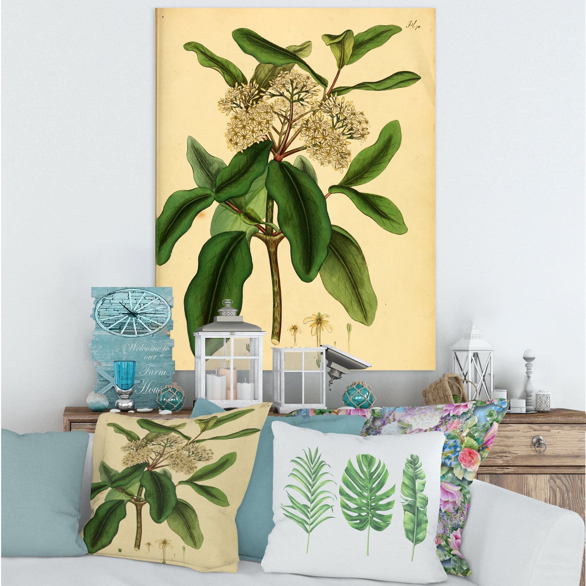 Designart ' Ancient Plant Life I ' Traditional Canvas Wall Art Print