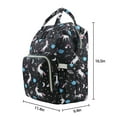 thumbnail image 3 of LEQUEEN Unicorn Mommy Baby Diaper Bag Backpack for Boy & Girl, Insulated Pocket Changing Nappy, Black, 3 of 6
